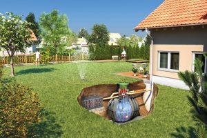 Wer einen größeren Bio-Garten natürlich bewässern möchte, kann mit einem Erdtank einen großen Regenwasservorrat anlegen. Foto: djd/Otto Graf